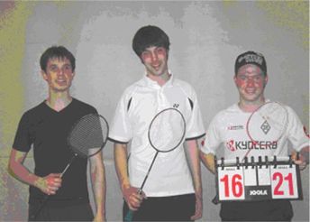 von links: Mathias Frohn (2. Platz), David Matheijs (1. Platz), Kevin Häusler (3. Platz)
